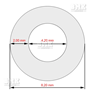 Obrázek z Hadice SIL/tkanina D08.2xd4.2 120mm, PES-G.. 