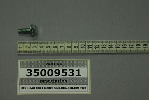 Obrázek z HEX.HEAD BOLT M8X20 UND.HEA.SER.DIN 6921 