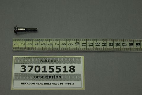 Obrázek z HEXAGON HEAD BOLT 6X30 PT TYPE 3 