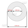 Obrázek z Hadice D06,5xD3,00x370mm, neprůhledná tkanina 